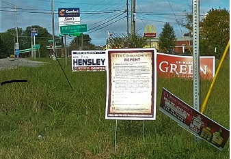 Columbia, Tennessee signage